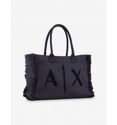 Armani Exchange borsa tessuto blu